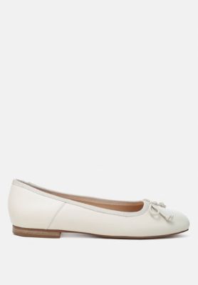 Rag and Co Womens Lutten Square Toe Bow Ballerinas