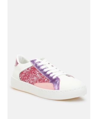 Womens Cosmolight Glitter Faux Leather Sneakers