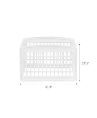 USA 24" Exercise 4-Panel Pet Playpen, Dog Playpen for Puppy Small Dogs Keep Pets Secure Easy Assemble Easy Storing Customizable Non-Skid Rubber Feet, White