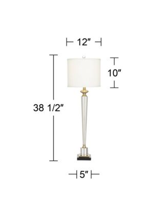 Lana Modern Crystal Table Lamp 38.5" Tall White Shade