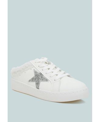 Moxie Fur Collar Slip On Sneakers