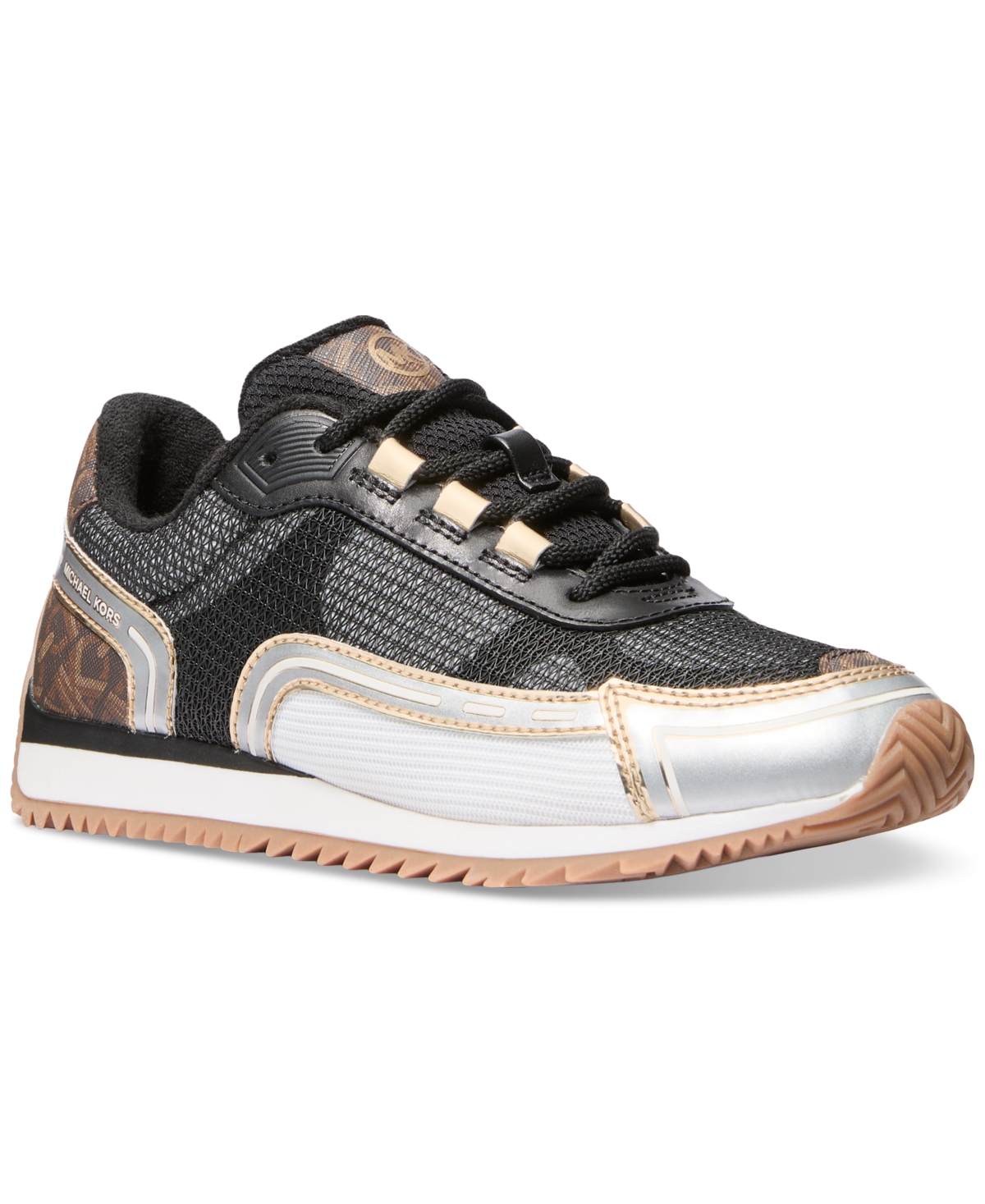 Michael Kors Michael  Byrdie Trainer Running Sneakers In Brown Multi