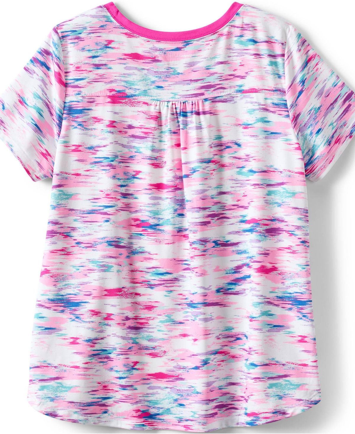 Lands' End Girls Short Sleeve Active Curved Hem Tee