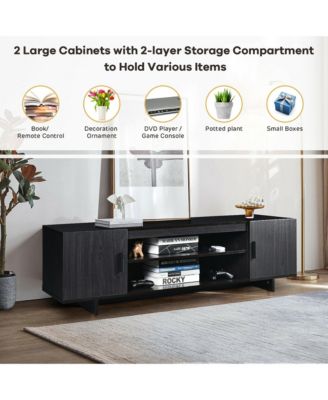 Modern TV Stand – Fits TVs up to 65", Storage Cabinet – Sleek Media Entertainment Center for Living Room or Bedroom Setup