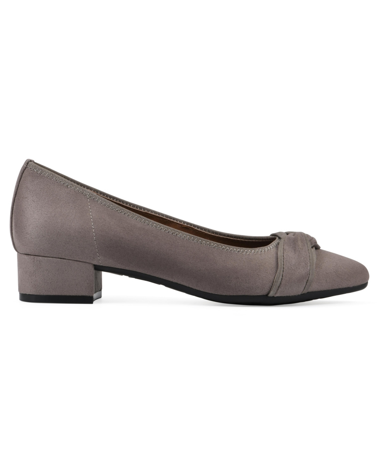 WHITE MOUNTAIN WOMEN'S BORDEAUX LOW BLOCK HEEL PUMPS 