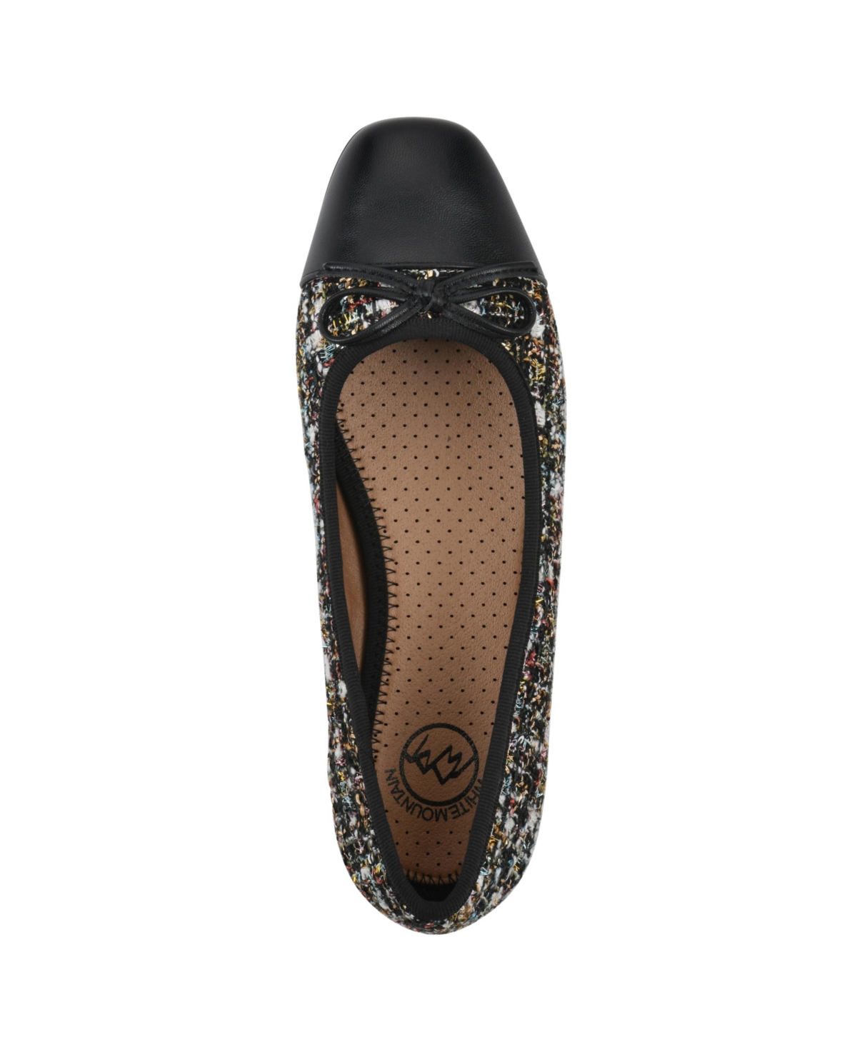 Shop White Mountain Women's Bocci Ballet Flat In Beige Boucle Fabric Multi