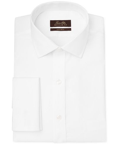 Tasso Elba Classic-Fit Non-Iron Twill Solid French Cuff Dress Shirt, Only at Macy's