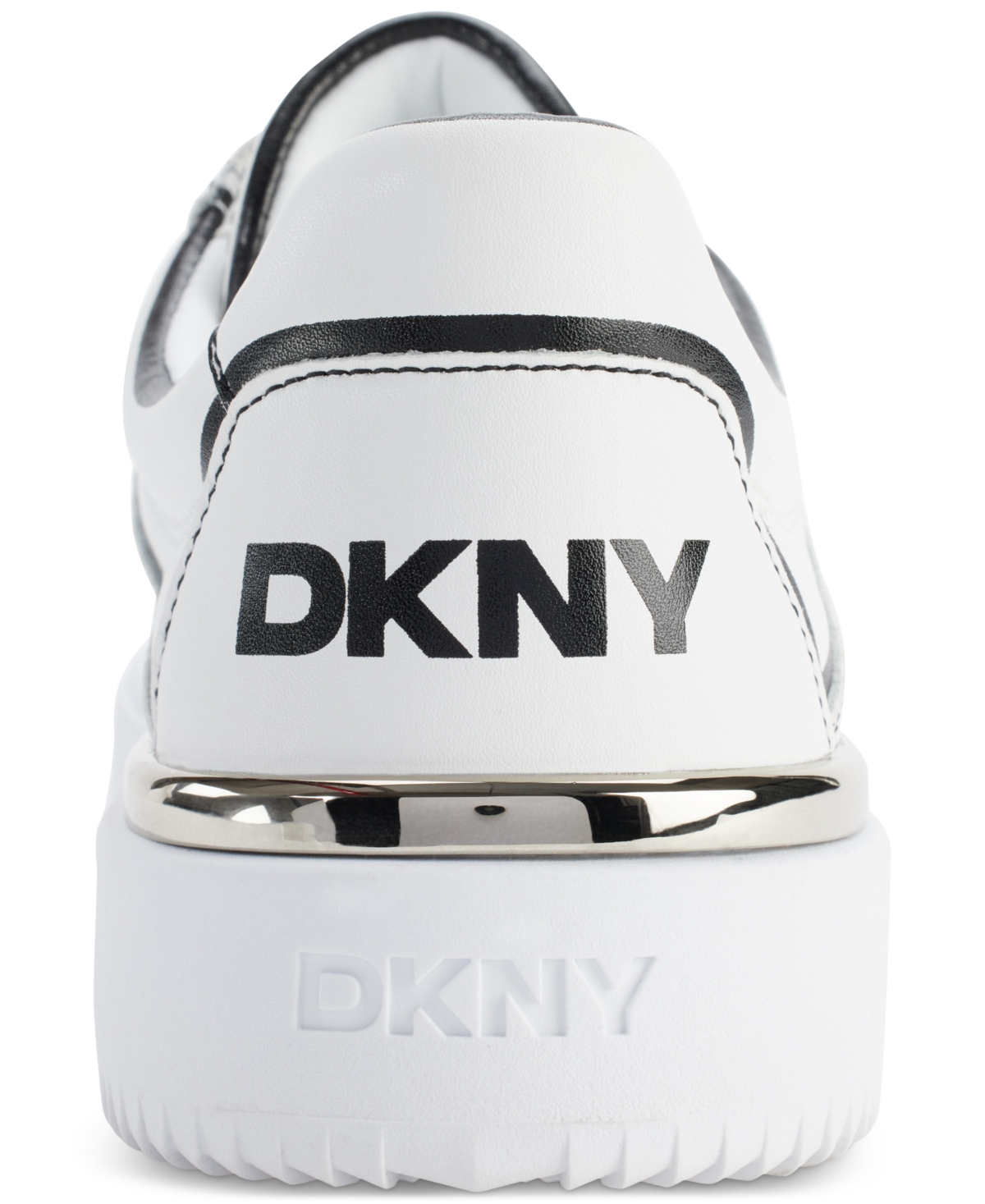 Shop Dkny Women's Baylor Lace-up Sneakers In White,black
