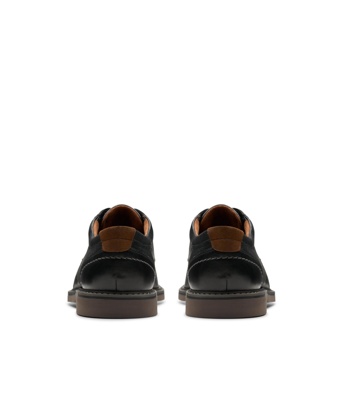 Clarks Nantasket Cap Mens Leather Lace Up Derby Shoes In Mahogany Combi Leather