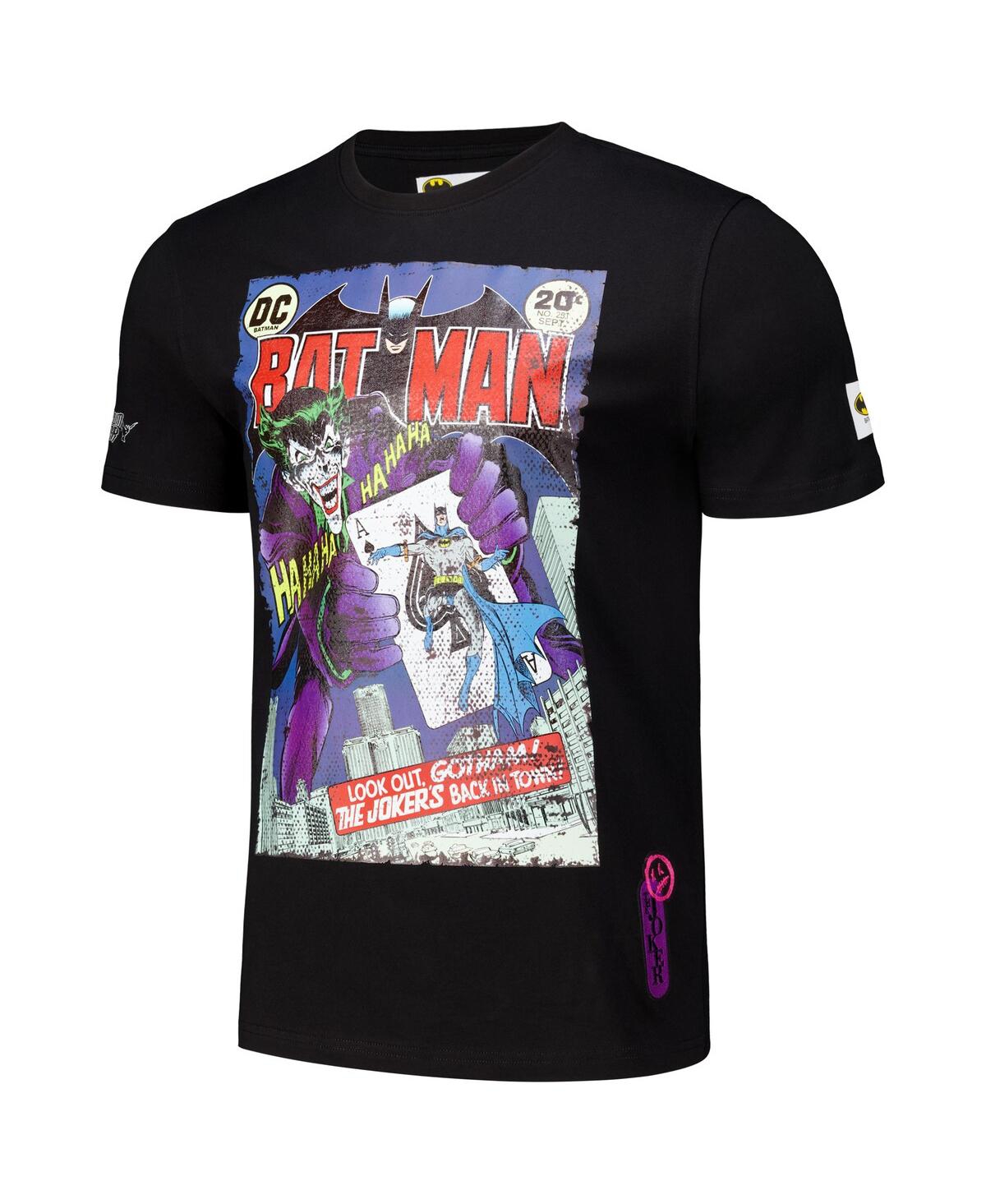 Freeze Max Men'sBatman Comics the Joker Comic Regular Fit T-Shirt - Black