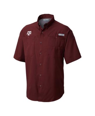 Men's Maroon Texas A M Aggies Big Tall Tamiami Omni-Shade Button-Down Shirt