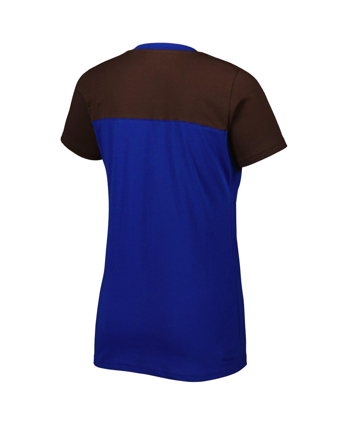 Shop G-iii 4her By Carl Banks Women's Royal/black Kyle Busch Box Score T-shirt In Royal,black