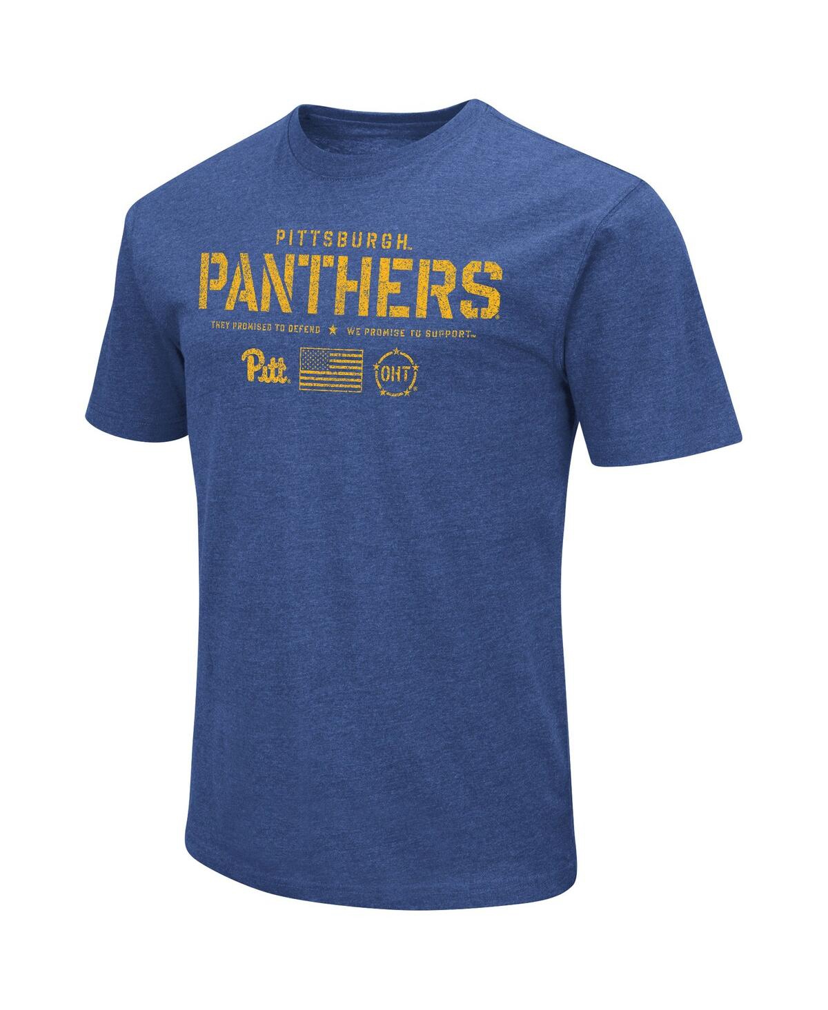 Colosseum Men's Royal Pitt Panthers Oht Military Appreciation Flag 2. T-shirt In Heather Royal