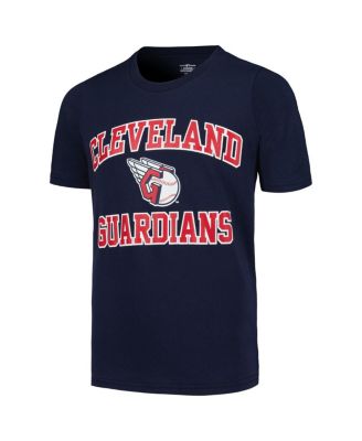 Big Boys and Girls Navy Cleveland Guardians Heart Soul T-Shirt