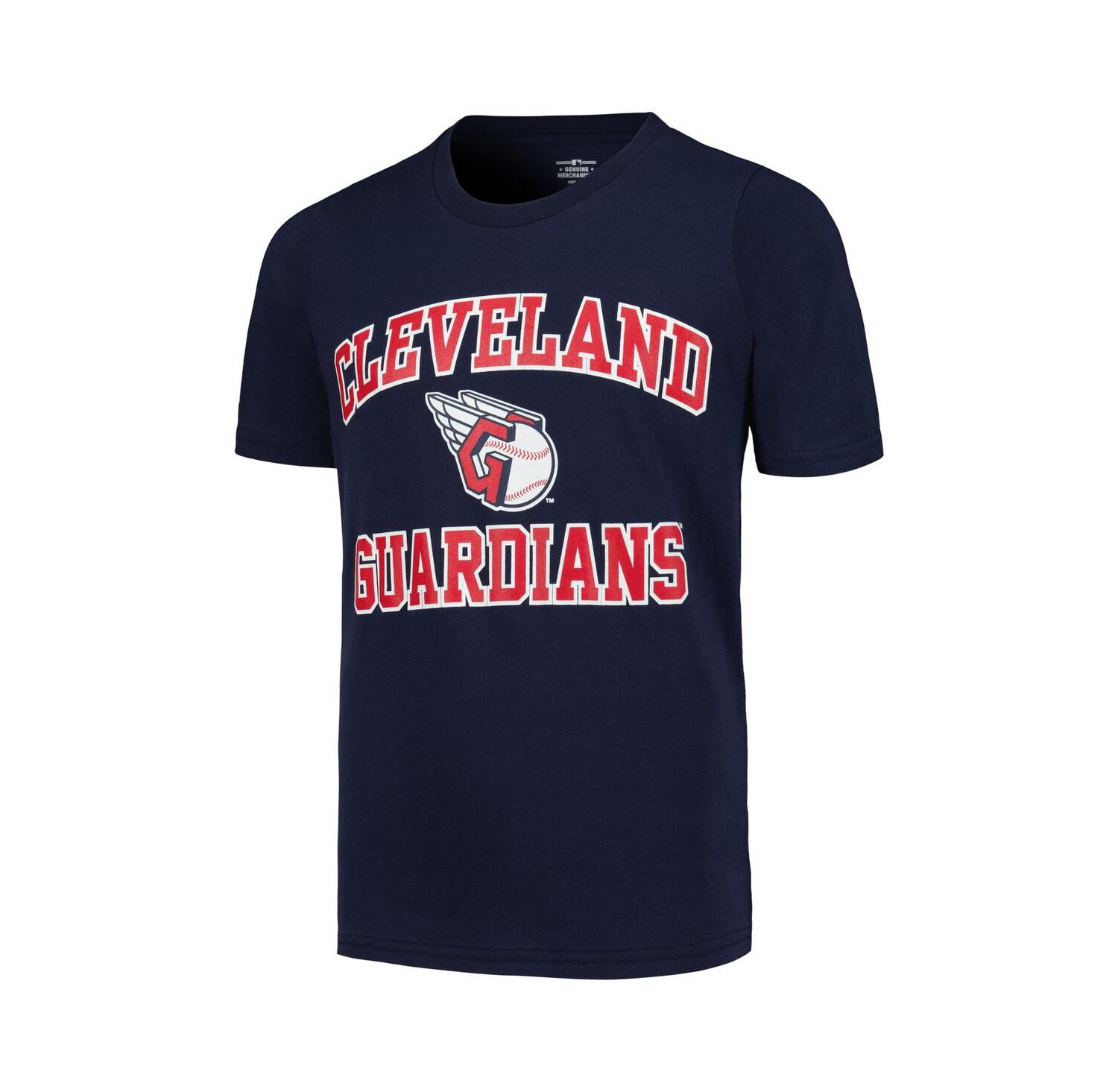 Big Boys and Girls Navy Cleveland Guardians Heart & Soul T-Shirt