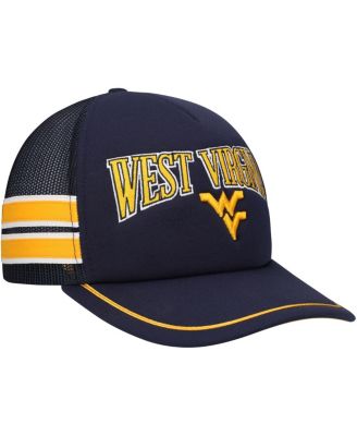 Men's Navy West Virginia Mountaineers Sideband Trucker Adjustable Hat