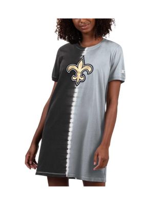 Starter Women s Black New Orleans Saints Ace Tie Dye T Shirt Dress Macy s