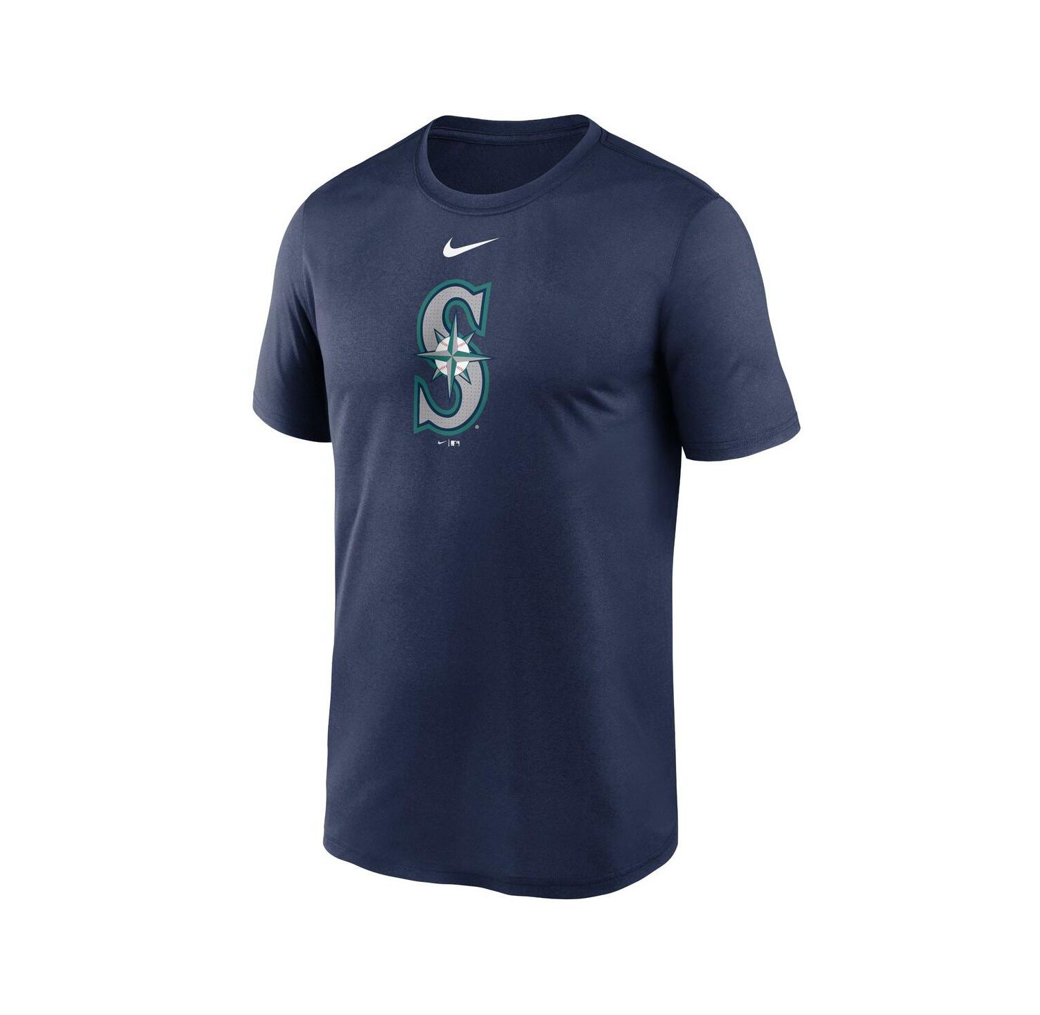 Men's Navy Seattle Mariners Legend Fuse Large Logo Performance T-Shirt