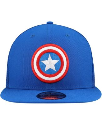 Men's Blue Captain America 9FIFTY Snapback Trucker Hat