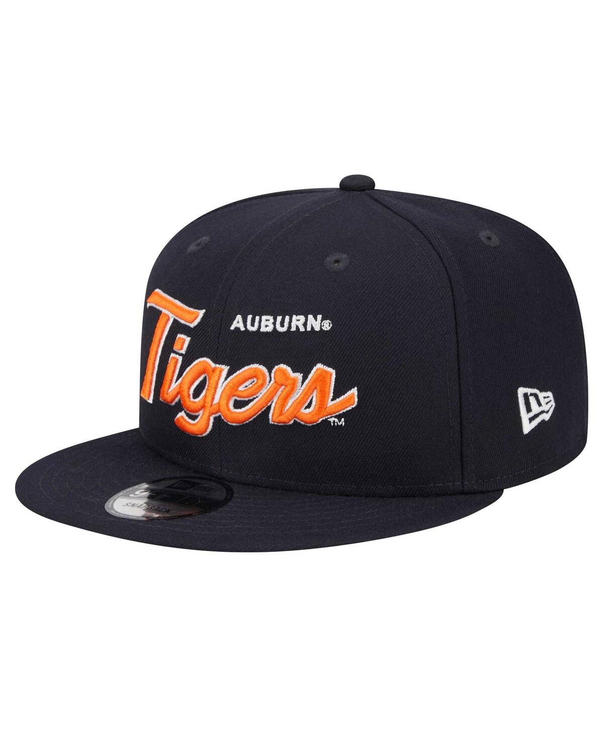 NEW ERA MEN'S NAVY AUBURN TIGERS TEAM SCRIPT 9FIFTY SNAPBACK HAT 