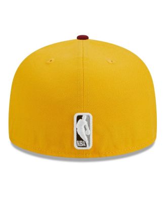 Men's Yellow/Red Brooklyn Nets Fall Leaves 2-Tone 59FIFTY Fitted Hat