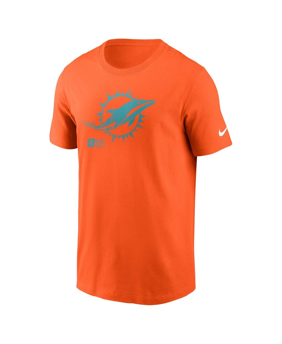 Nike Men'sMiami Dolphins Faded Essential T-Shirt - Orange