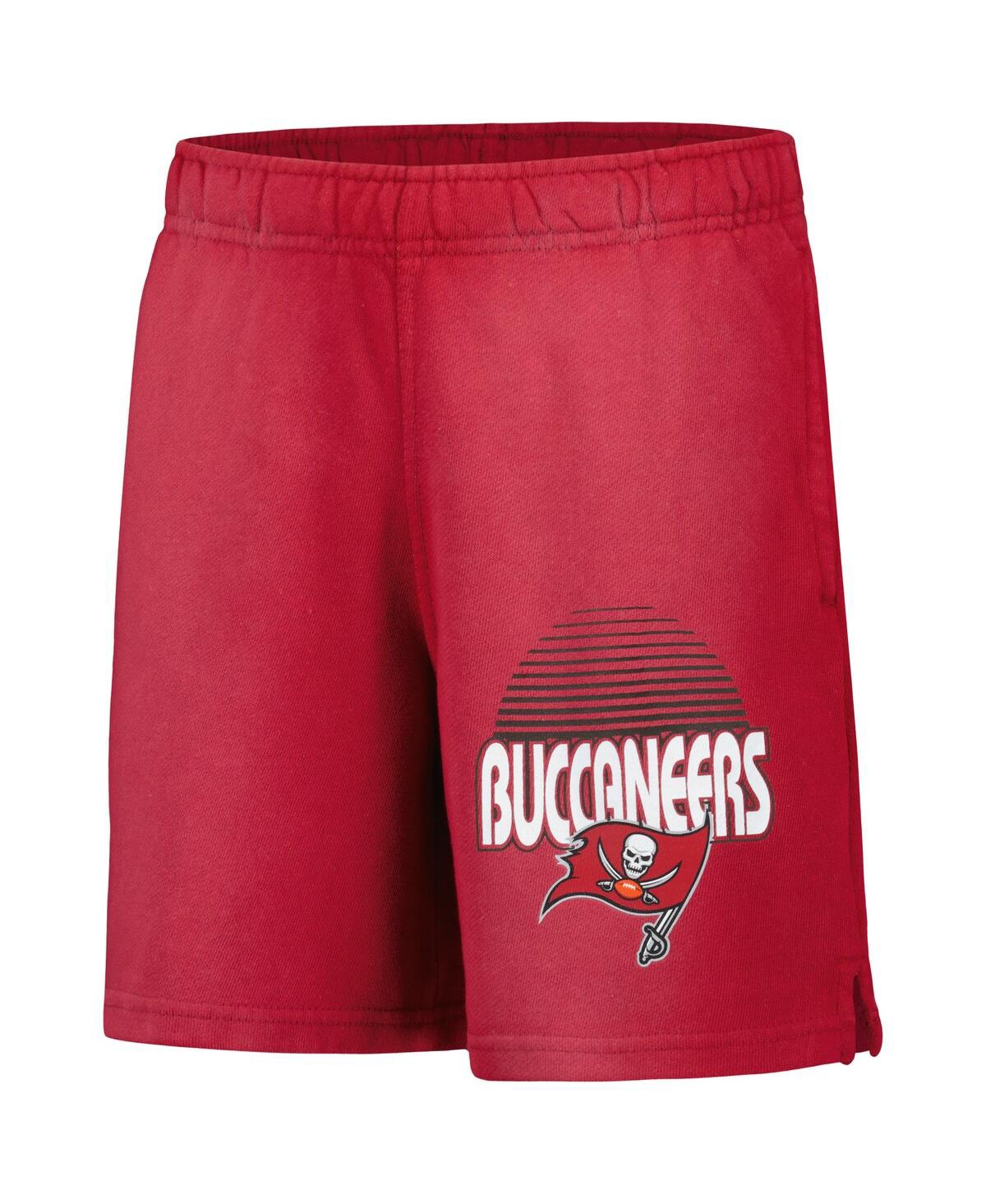Outerstuff Big Boys and GirlsTampa Bay Buccaneers Beach Bum Sun-Bleached French Terry Shorts - Red
