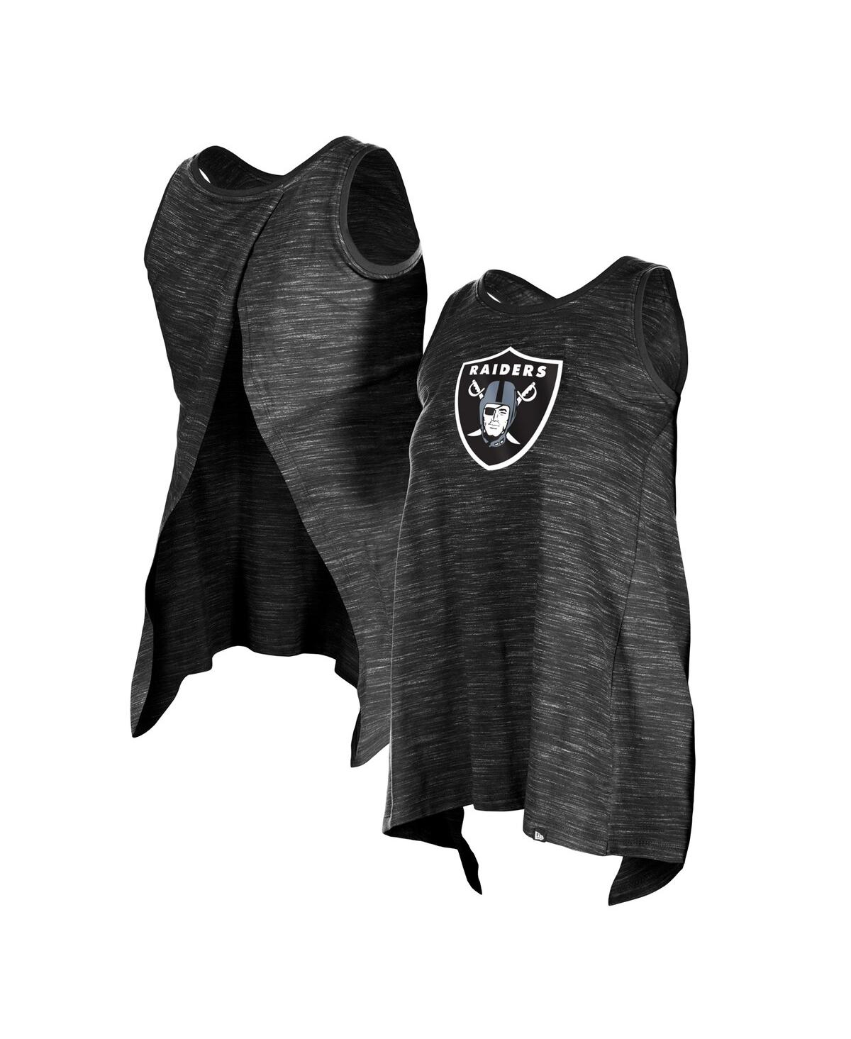 Shop New Era Women's Black Las Vegas Raiders Plus Size Space Dye Active Tank Top