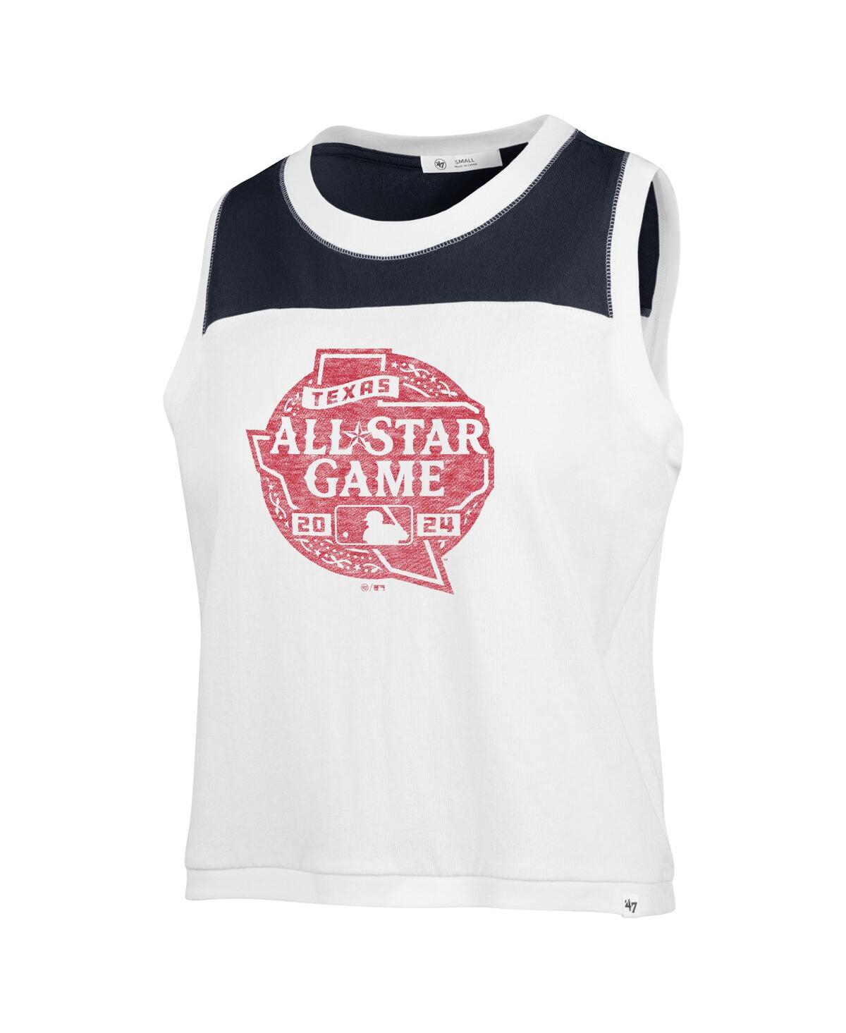 47 BRAND WOMEN'S WHITE 2024 MLB ALL-STAR GAME PREMIER ZOEY WAIST LENGTH TANK TOP 