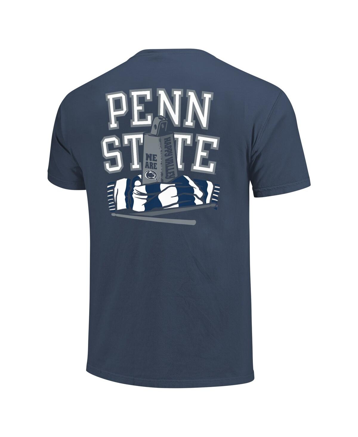 Image One Men's And Women's Navy Penn State Nittany Lions Hyper Local Cowbell Scarf Arc T-shirt In Navy