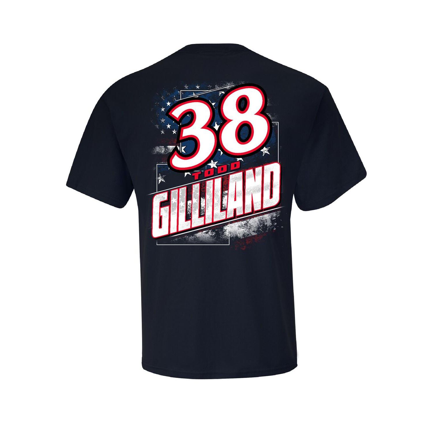 Men's Navy Todd Gilliland Quincy Compressors Patriotic Car T-Shirt