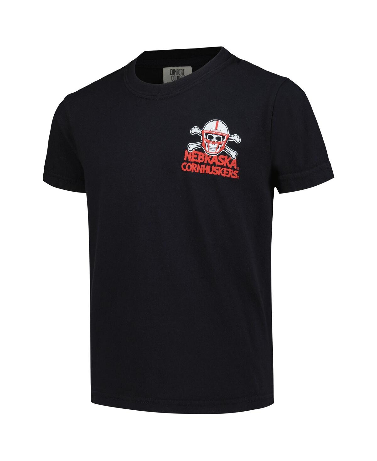 Shop Image One Big Boys And Girls Black Nebraska Huskers Hyperlocal Comfort Colors T-shirt