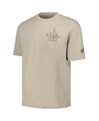 Men's Tan Washington Nationals Neutral Drop Shoulder T-Shirt