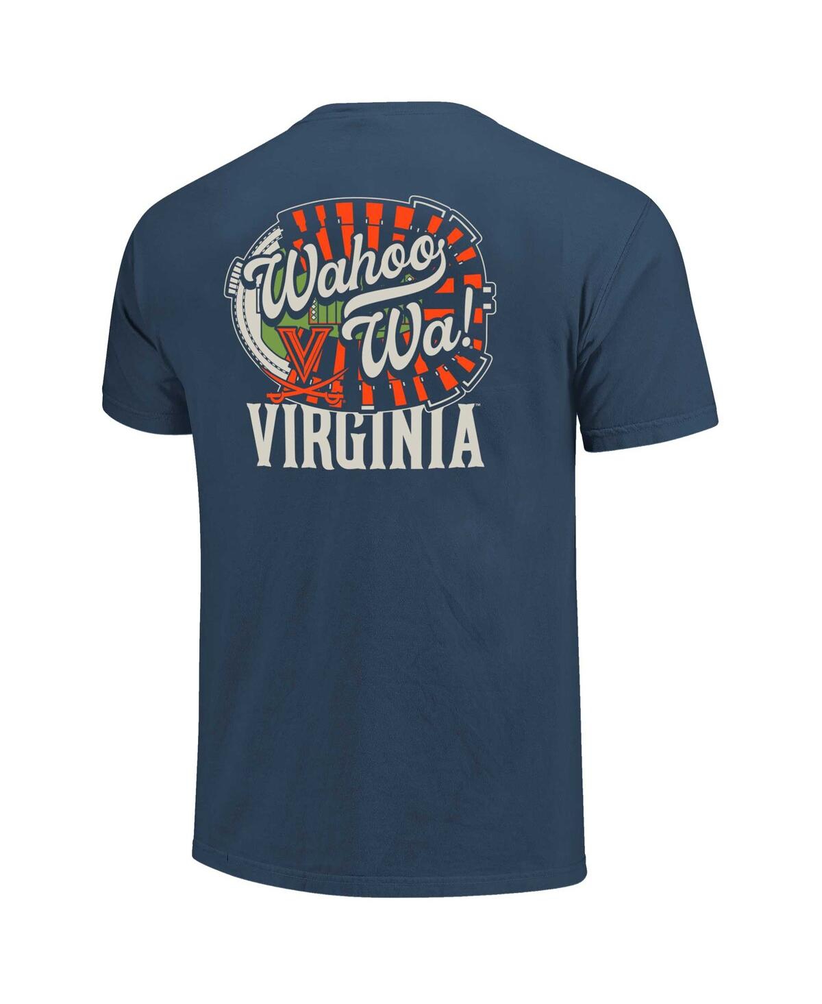 Image One Men's And Women's Navy Virginia Cavaliers Hyper Local Stadium Map Phrase T-shirt In Navy