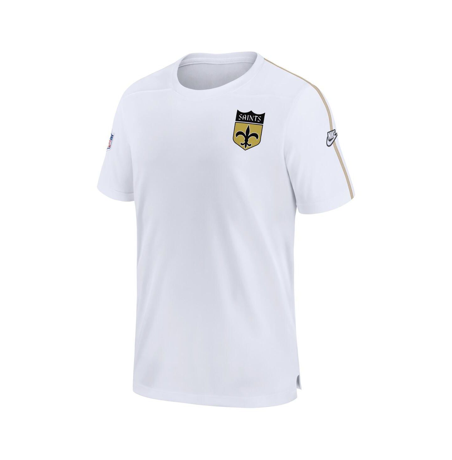 Мужской топ Nike White New Orleans Saints Sideline Alternate Logo Coach Performance — фото 3