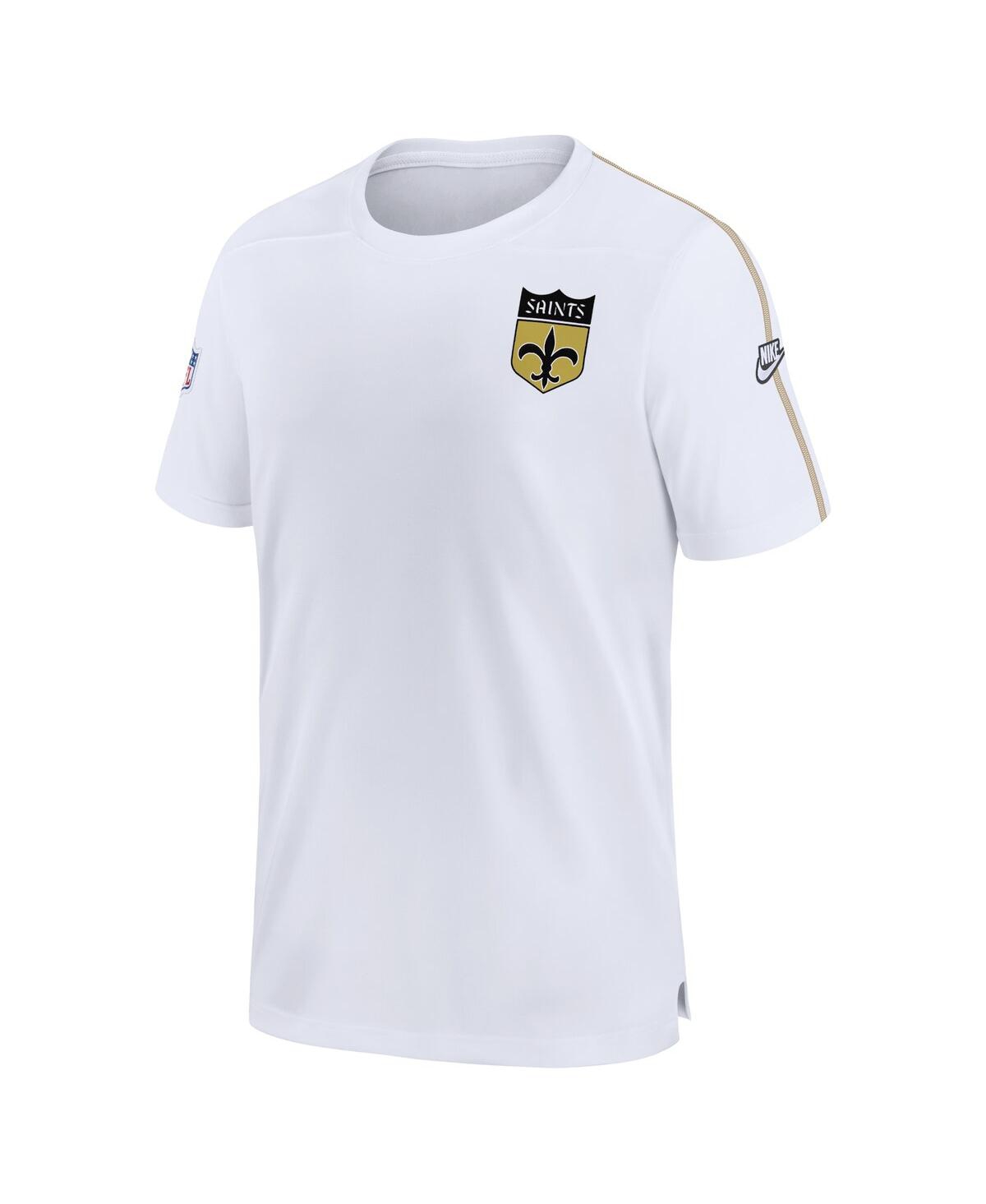 Nike Men's White New Orleans Saints Sideline Alternate Logo Coach Performance Top In White