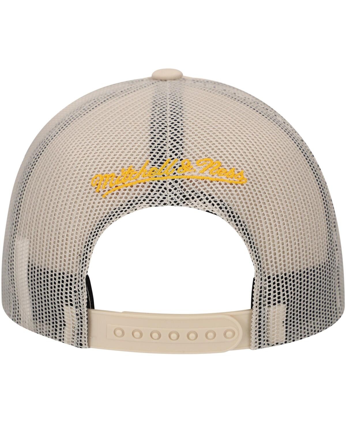 Mitchell & Ness Men'sBoston Bruins Foam Front Trucker Adjustable Hat - Cream