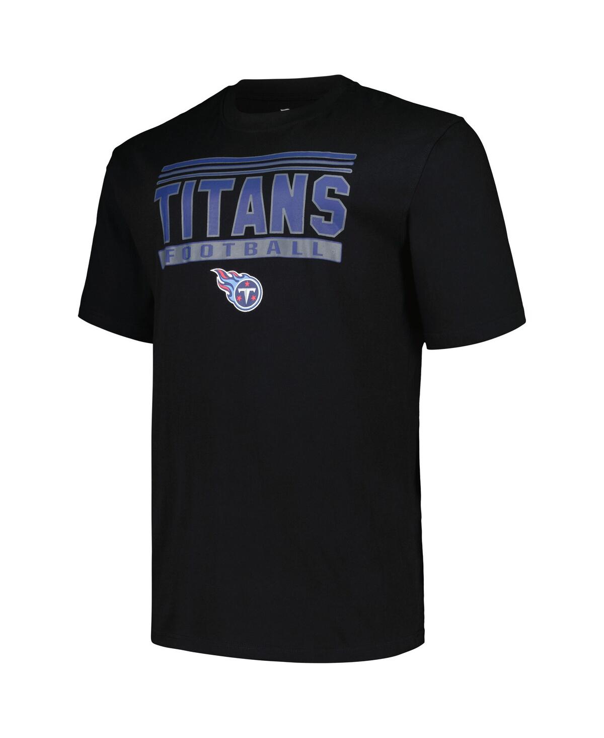 Fanatics Men's Black Tennessee Titans Big Tall Pop T-shirt In Black
