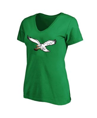 Women's Saquon Barkley Kelly Green Philadelphia Eagles Plus Size Name Number V-Neck T-Shirt