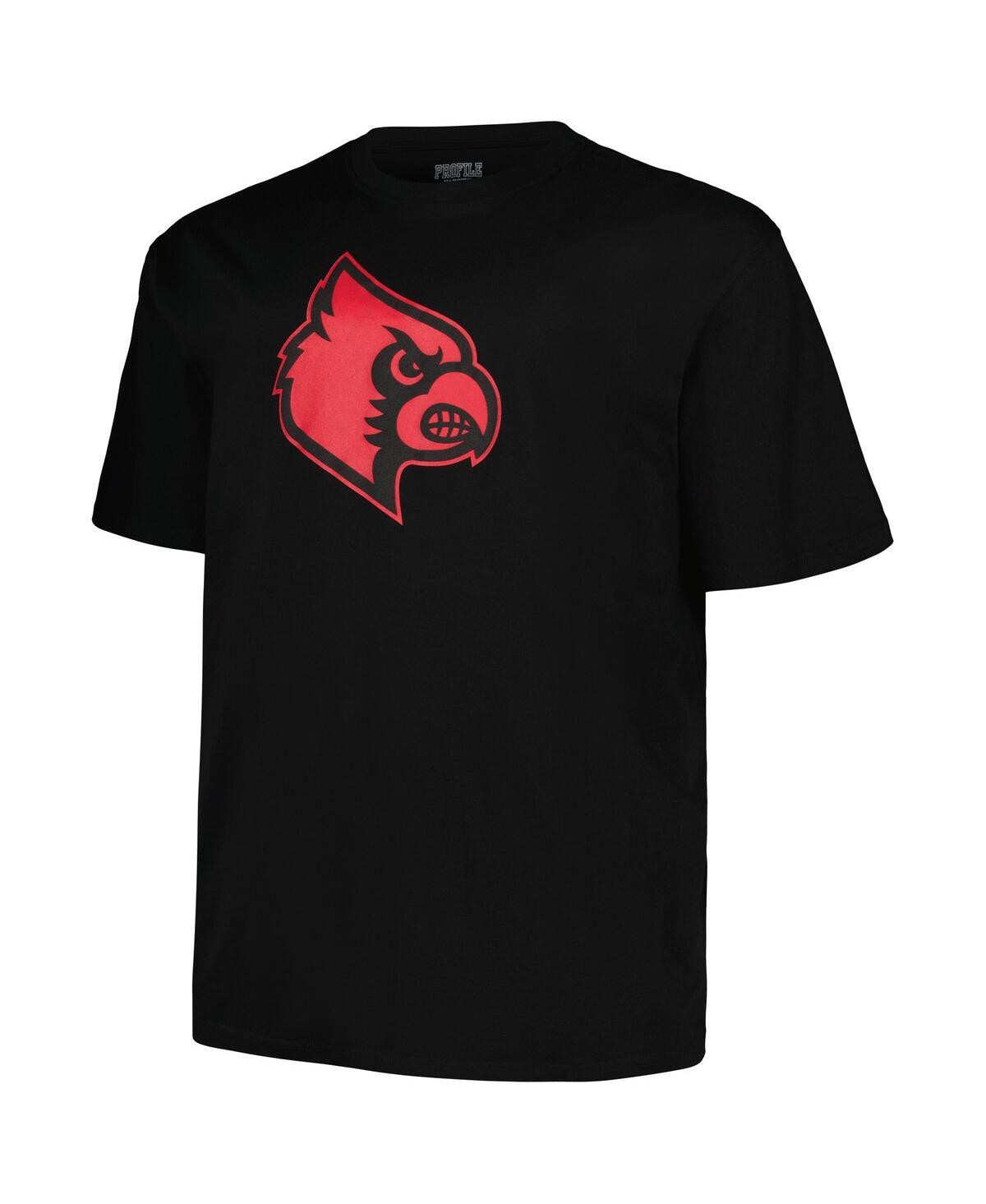 Profile Men'sLouisville Cardinals Big Tall Pop T-Shirt - Black