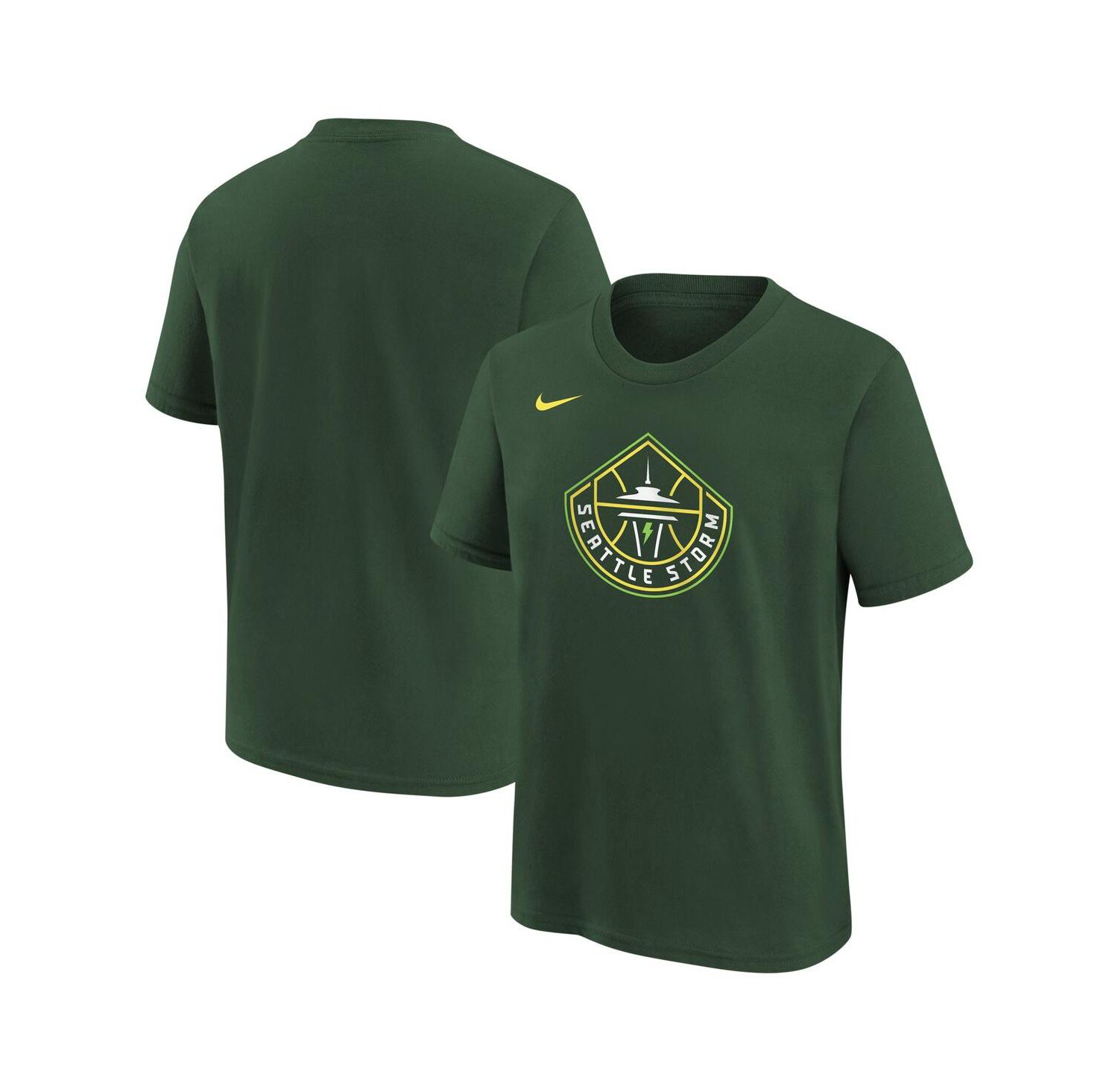 Big Boys and Girls Hunter Green Seattle Storm Essential Logo T-Shirt