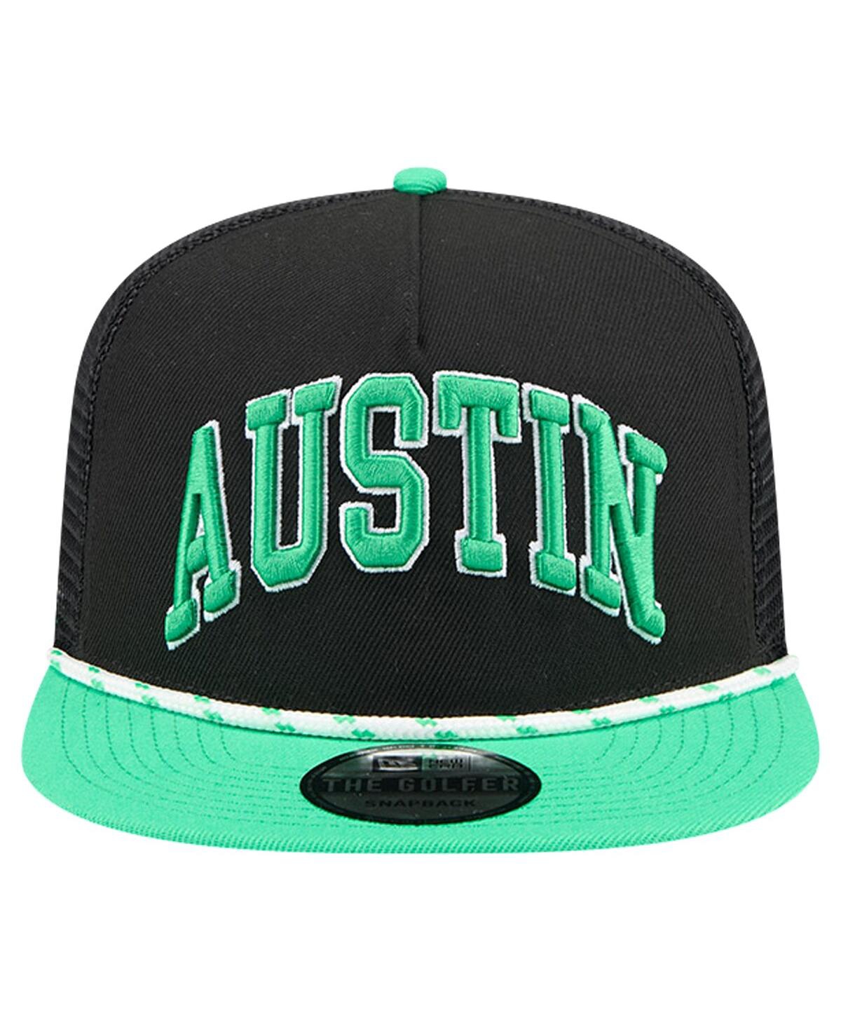 NEW ERA MEN'S BLACK AUSTIN FC THROWBACK GOLFER SNAPBACK HAT 