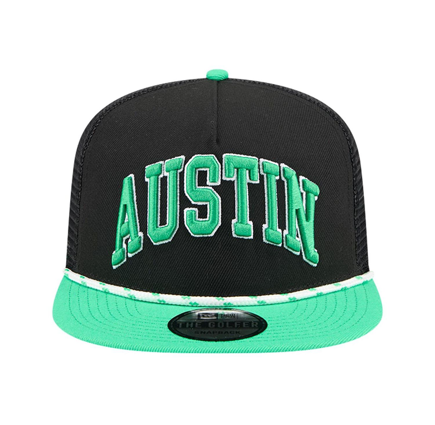 Men's Black Austin FC Throwback Golfer Snapback Hat