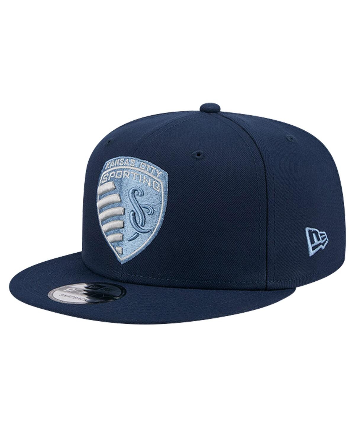 Shop New Era Men's Navy Sporting Kansas City 2024 Jersey Hook 9fifty Snapback Hat