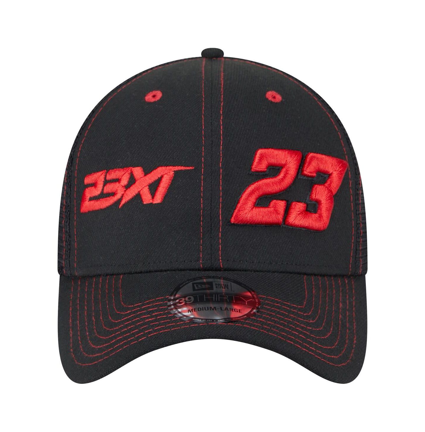 Мужская кепка New Era Black Bubba Wallace Driver 39THIRTY Trucker Fitted Hat — фото 2