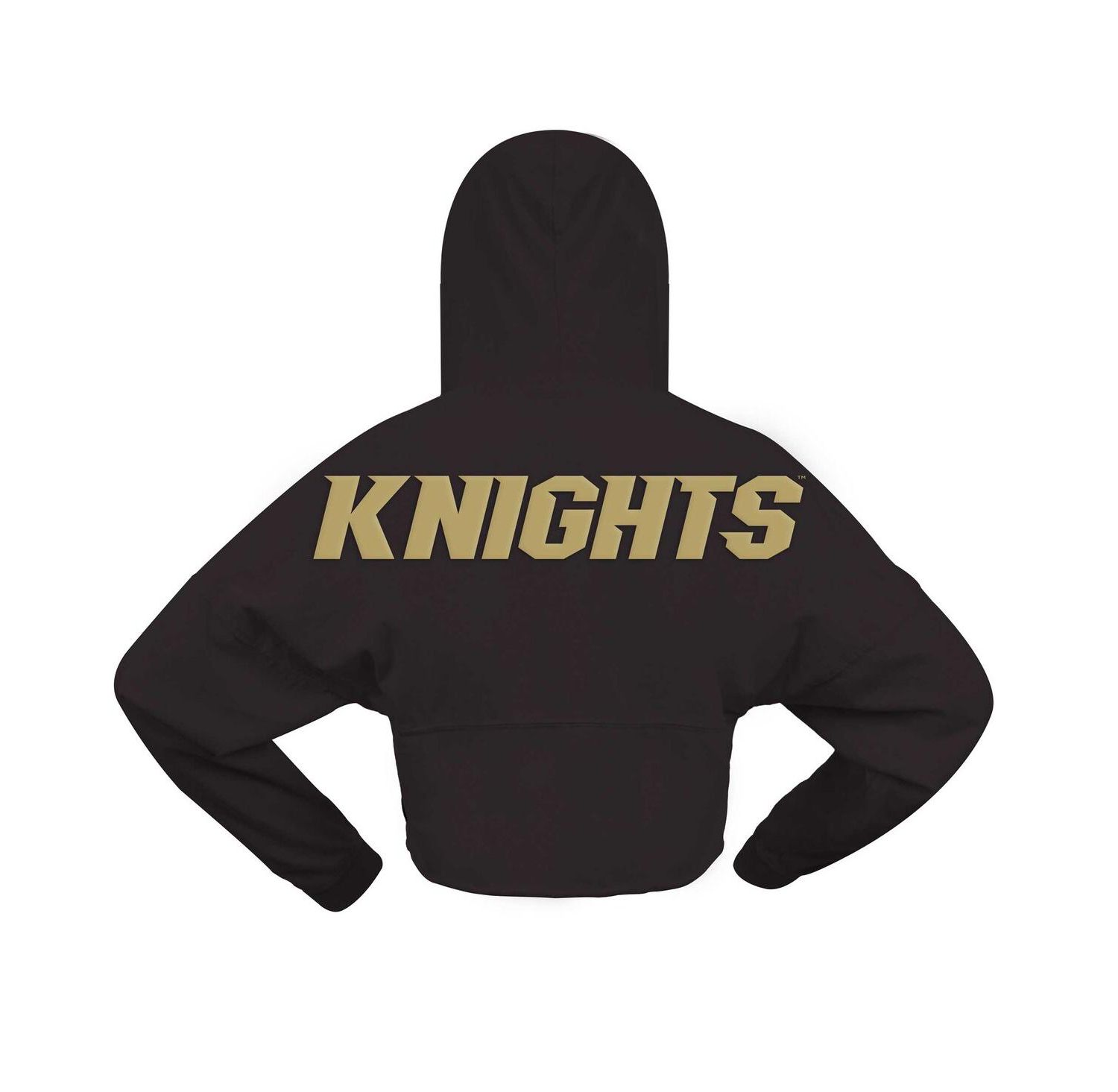 Women's Black UCF Knights Oversized Cropped Pullover Hoodie