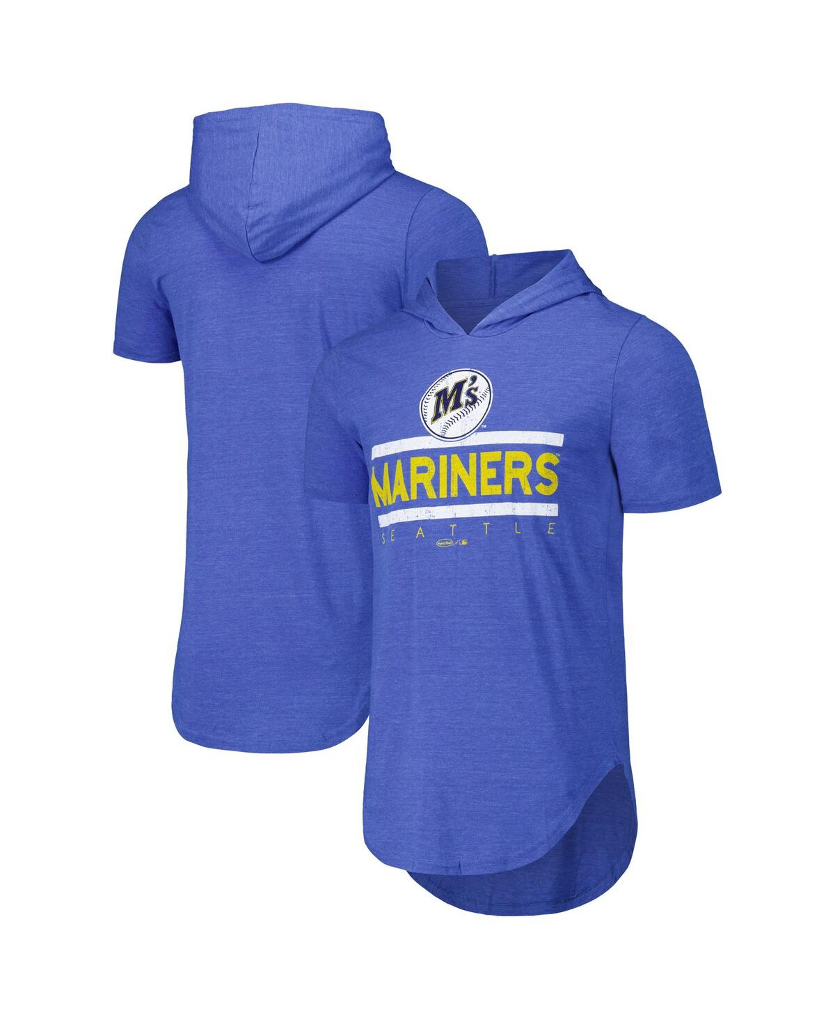 Men's Royal Seattle Mariners Tri-Blend Hoodie T-Shirt - Royal