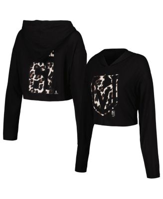 売れ筋商品|||マジェスティック カットソー トップス レディース Women's Mark StoneBlack Vegas Golden Knights Leopard Print Name Number Cropped Pullover Hoodie Black Majestic Women's Mark Stone Black Vegas Golden Knights