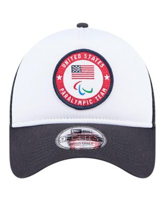 Men's Navy U.S. Paralympics Color Block A-Frame Trucker 9FORTY Adjustable Hat