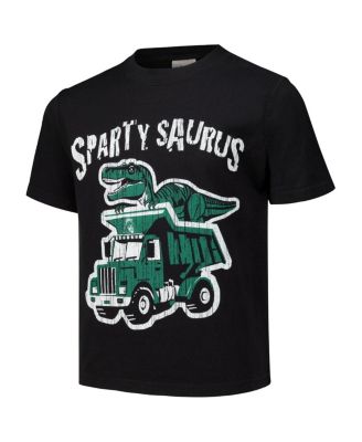 Big Boys and Girls Black Michigan State Spartans Dino Truck T-Shirt